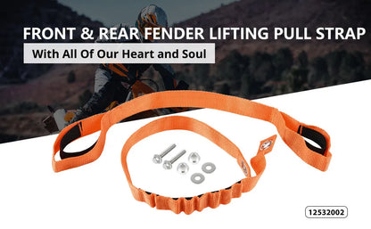 NICECNC Front & Rear Fender Pull Strap Support Belt for KTM SX/SXF 125-500 (2019-2022) | EXC/EXCF/XC/XCF/XCW TPI 125-500 (2023)
