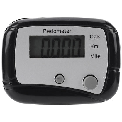 Clip-On Pedometer & Step Counter — Steps, Miles, Calories & More