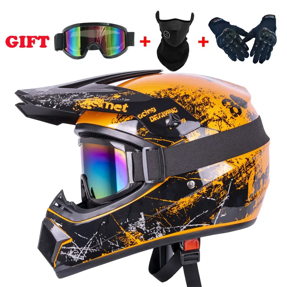 Full Face Motocross Helmet - Off-Road Downhill AM DH Cross Capacete - Free Shipping + 3 Free Gifts
