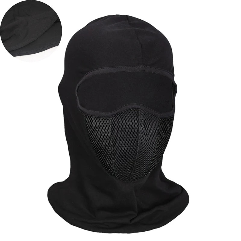 Breathable Motorcycle Balaclava - Full Face Mask with Neck Hood for Motocross & Motorbike Riding