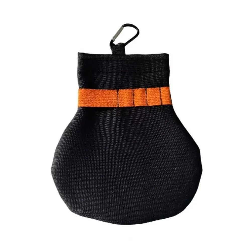 Golf Ball Pouch with Metal Clip - Spacious Terylene Carry Bag for Balls and Tees