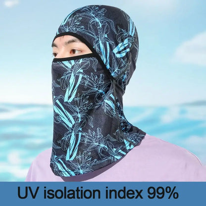 Ice Silk Cycling Balaclava - Full Face Sun Protection Cap for Bike & Motorcycle | Anti-UV Sports Headwear for Men