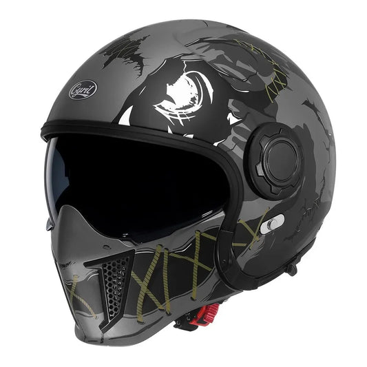 Modular Motorcycle Helmet - Full Face/Open Face 3/4 Dual Visor Helmet (ECE/DOT Certified, Unisex)
