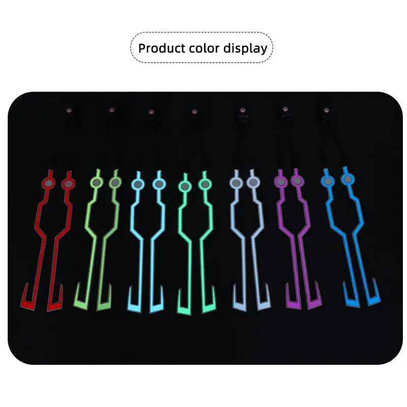 LED Motorcycle Helmet Warning Light Strip - Waterproof EL Cold Light Sticker with 4 Flashing Modes for Night Riding