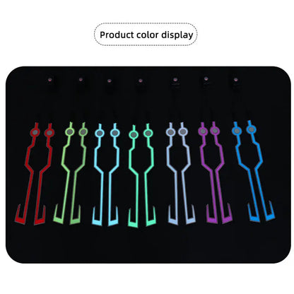 LED Motorcycle Helmet Warning Light Strip - Waterproof EL Cold Light Sticker with 4 Flashing Modes for Night Riding