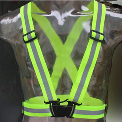 Adjustable Reflective Safety Vest - High-Visibility Elastic Straps for Night Running, Cycling & Outdoor Activities - Adults & Children
