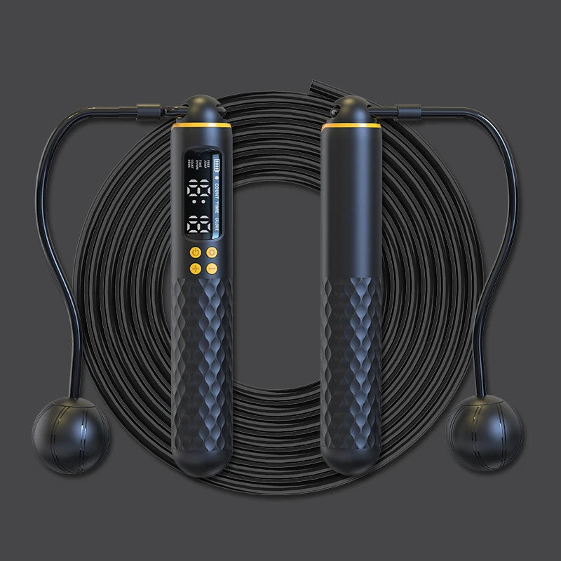 USB Rechargeable Smart Jump Rope - Digital Wireless Calorie Counter with Adjustable Length