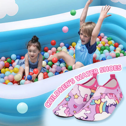 Quick-Dry Aqua Water Shoes for Kids - Lightweight Barefoot Beach Swimming Shoes for Boys & Girls