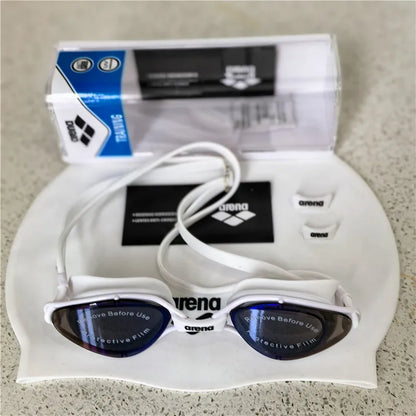 Professional Swimming Goggles with Silicone Cap - Waterproof Anti-Fog HD Vision