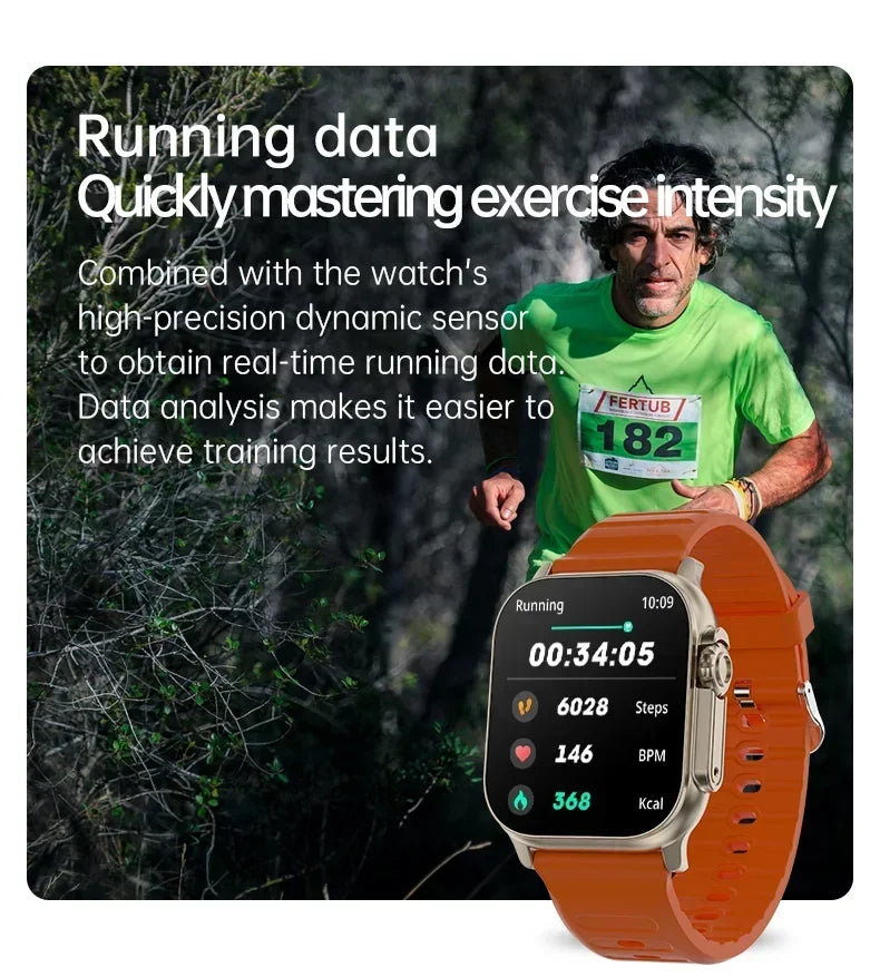 Ultra Series Sport Smart Watch 49mm | BT Calling, NFC, Health Tracking