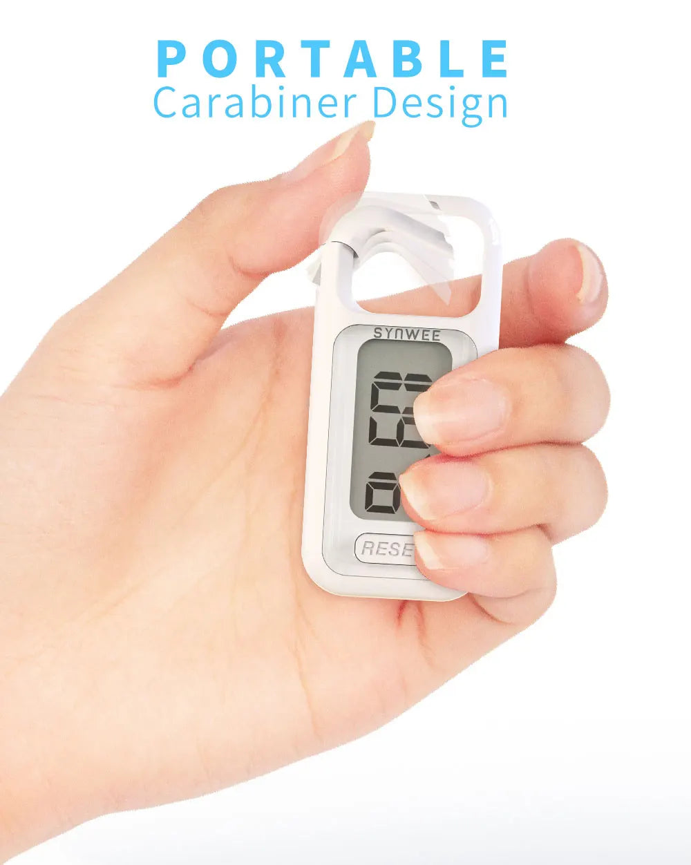 Large Display 3D Pedometer - Accurate Step Counter with Clip & Lanyard for Men, Women & Kids
