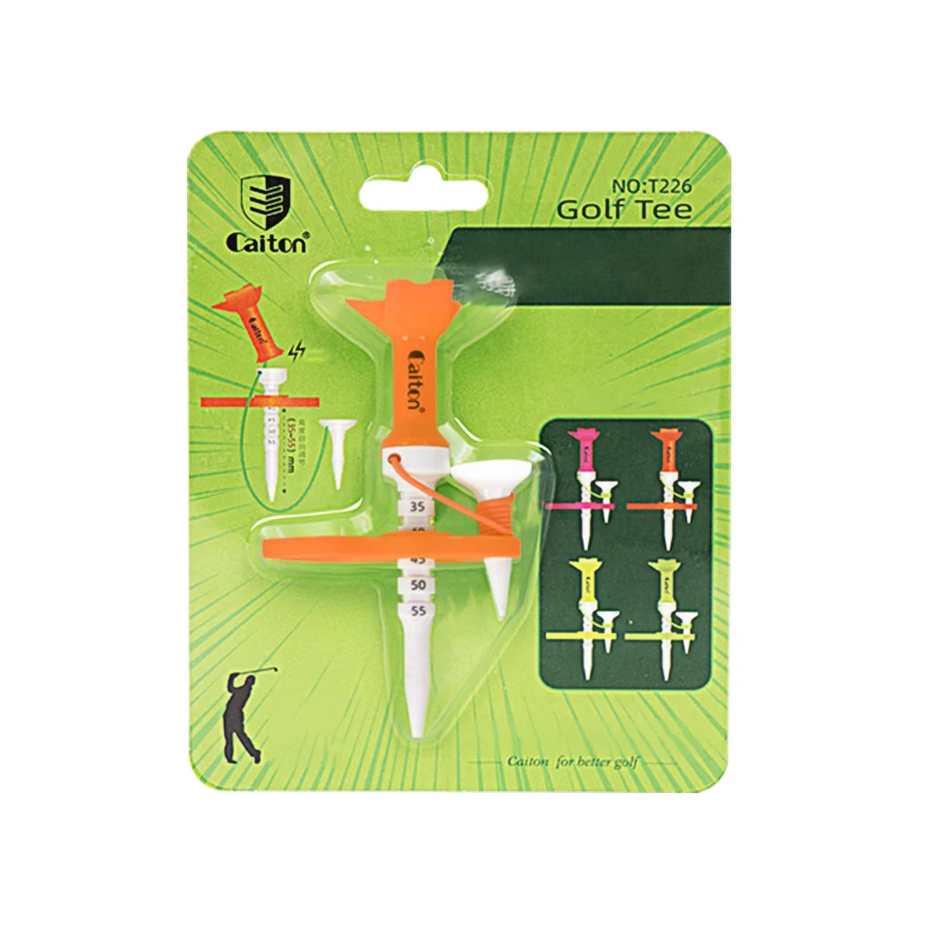 Magnetic Golf Tee Set - Adjustable Height Mother-Child Design | 1-4 Pieces Available | Multifunctional Guide Tees in 4 Color Options