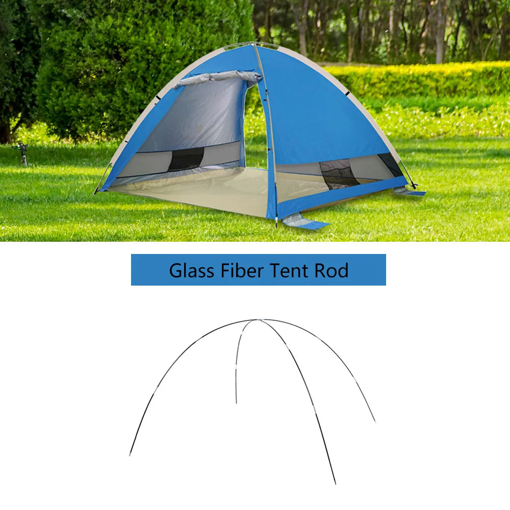 Glass Fiber Tent Arc Poles Replacement - 12-Piece Set (1 Pair) for Camping Tents (3.26m/3.4m/3.9m Options)