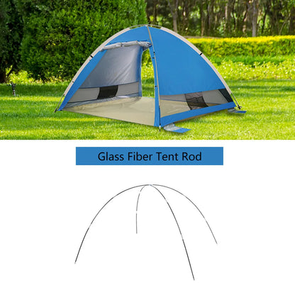 Glass Fiber Tent Arc Poles Replacement - 12-Piece Set (1 Pair) for Camping Tents (3.26m/3.4m/3.9m Options)