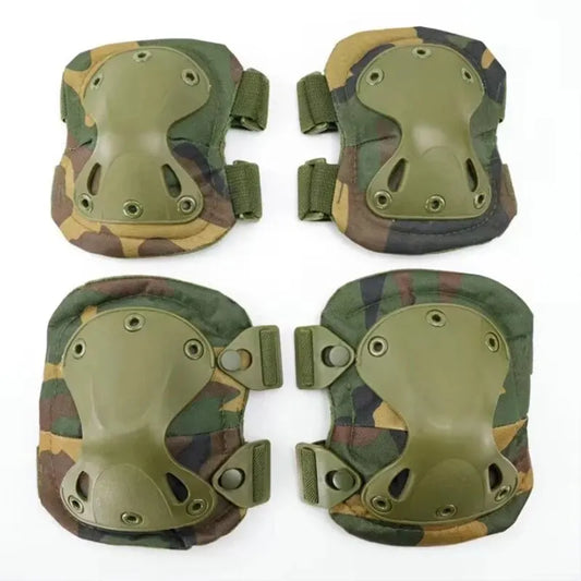 4-Piece Tactical Protective Gear Set - Knee & Elbow Pads for Outdoor Sports, Cycling, Mountaineering & Hiking