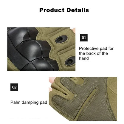 Tactical Touch Screen Gloves - Multi-Sport Protection for Motorcycle, Camping, Hiking, Rock Climbing, Hunting & Fitness