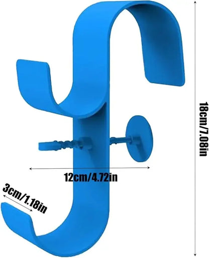 Adjustable Pool Pole Hooks - 2/3-Hook Swimming Pool Equipment Hanger for Telescopic Skimmer Poles and Pool Accessories
