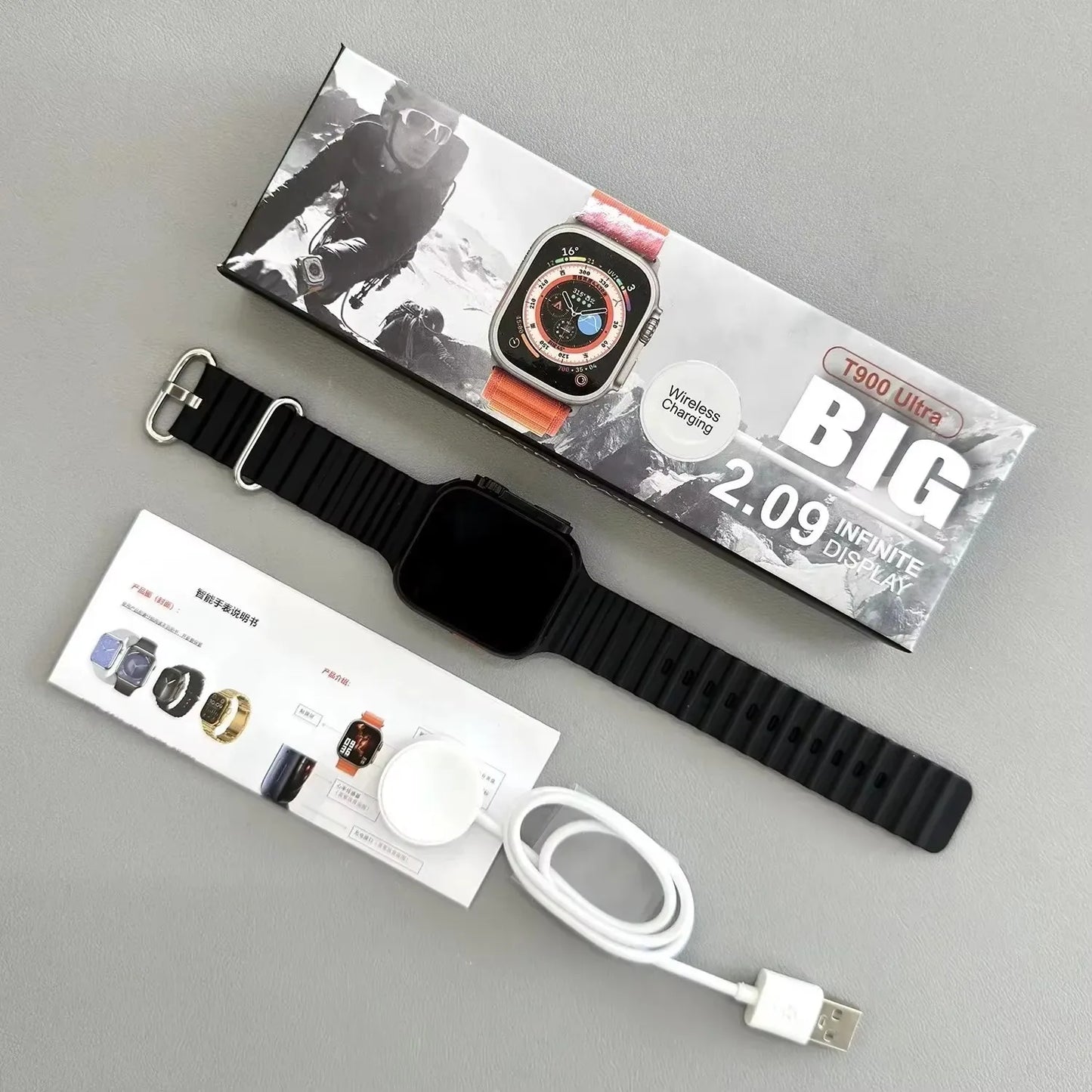 49mm Ultra Smart Watch - 2.09" AMOLED Screen, Bluetooth Call, Heart Rate Monitor, Fitness Tracker & Health Monitoring (Men & Women)