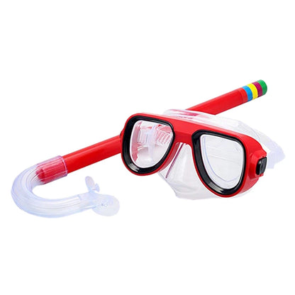 Kids Anti-Fog Diving Mask Set with Breathing Tube - Shockproof Underwater Swimming Goggles with Adjustable Band for Snorkeling
