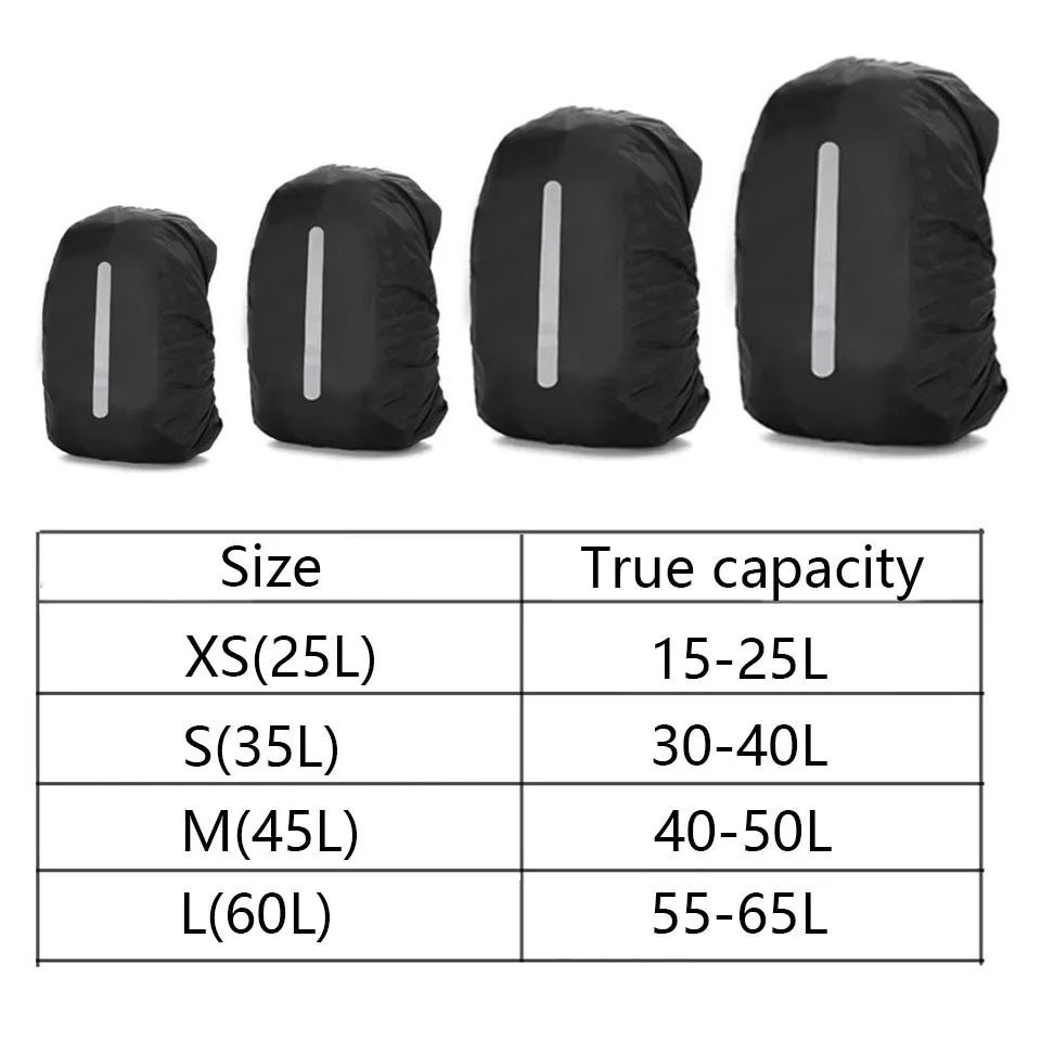 Waterproof Backpack Rain Cover - 20L-80L Reflective Outdoor Hiking Camping Bag Dust Cover for Men & Women