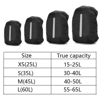 Waterproof Backpack Rain Cover - 20L-80L Reflective Outdoor Hiking Camping Bag Dust Cover for Men & Women