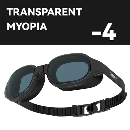 Prescription Swimming Goggles with Anti-Fog UV Protection - Myopia Diopter Swim Eyewear