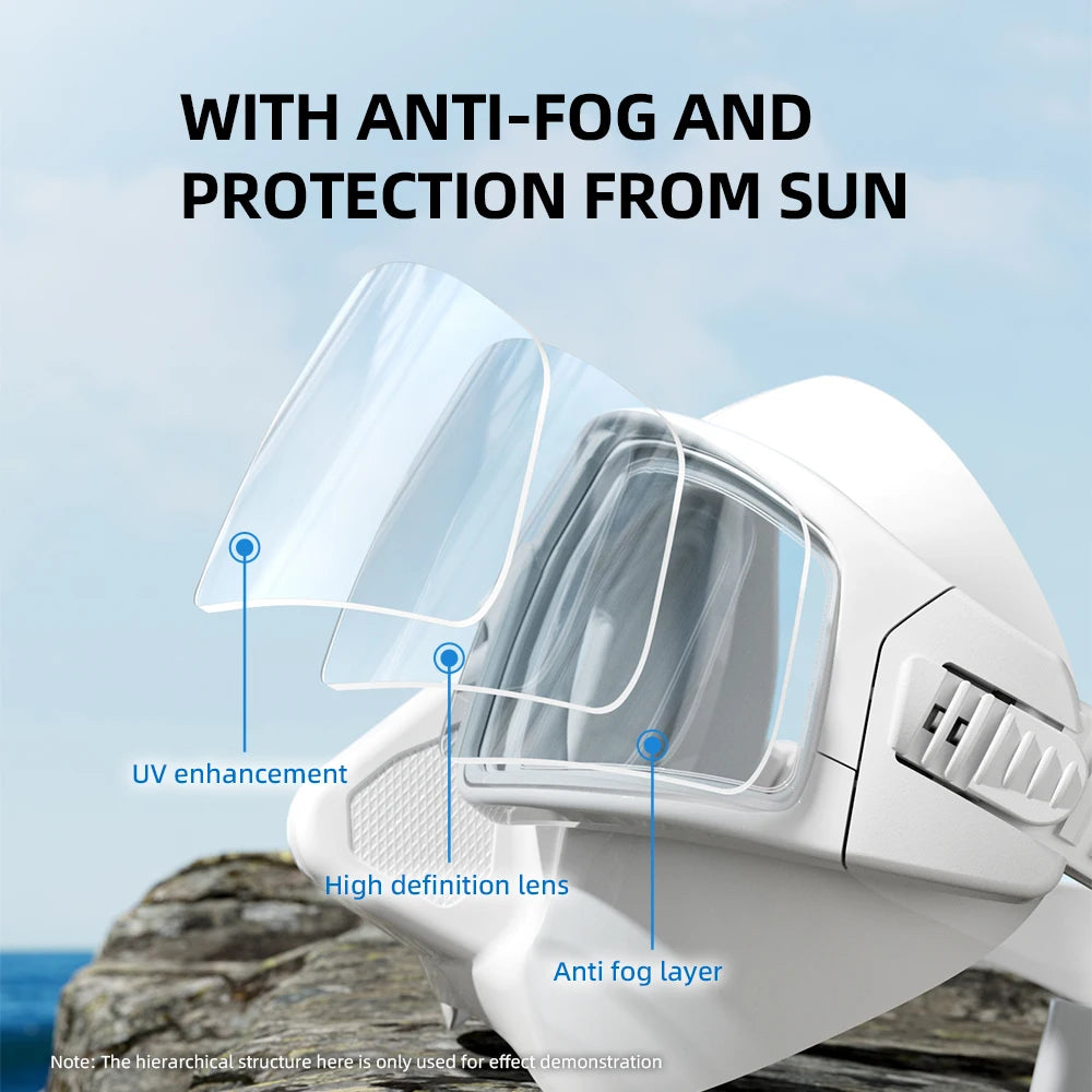 Professional Scuba Diving Mask Set HD Anti-Fog Lens UV Protection Adjustable Snorkeling Swimming Goggles for Adult Divers