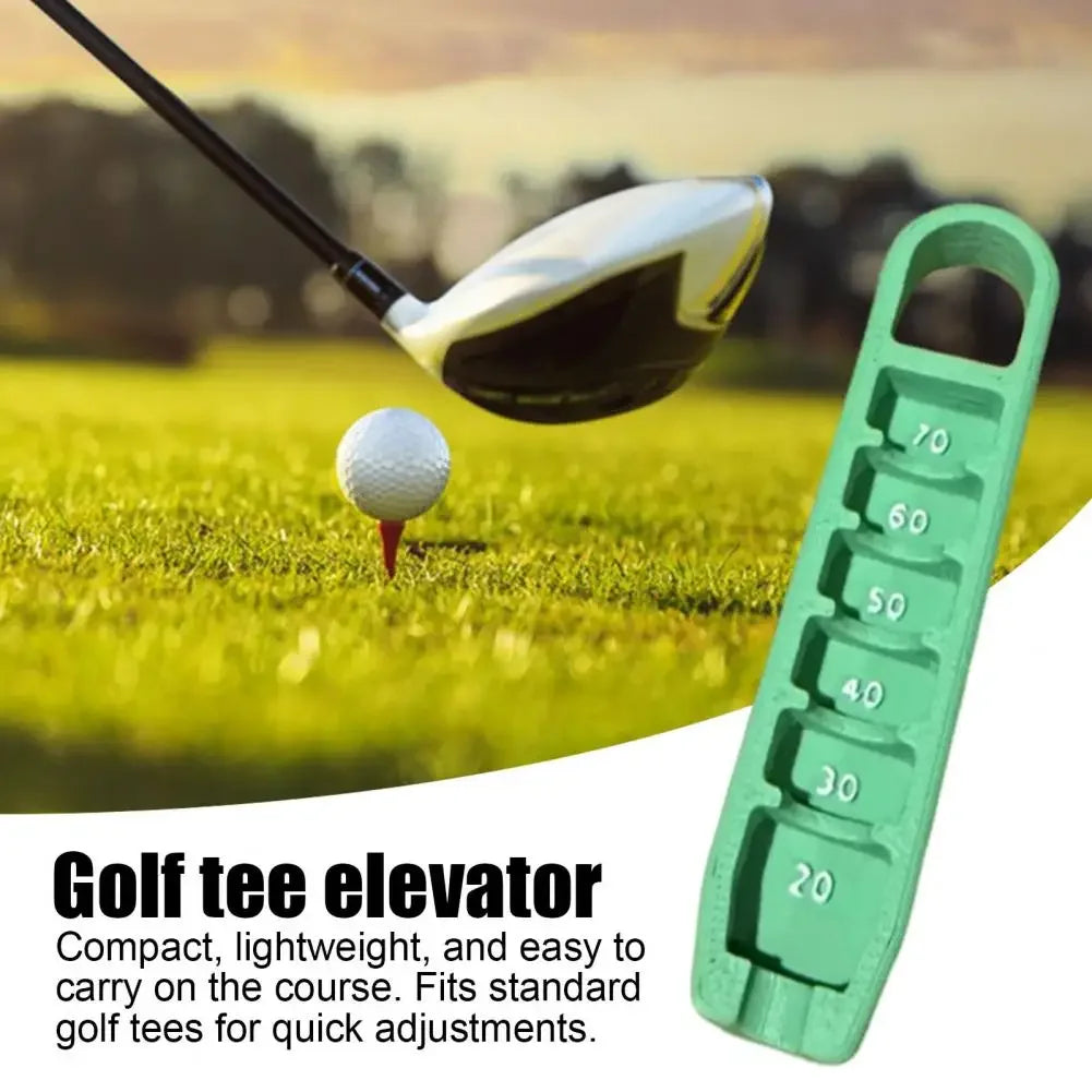 Adjustable Golf Tee Height Regulator - Portable Tee Stand with 20-70mm Precision Positioning - Essential Golf Training Tool