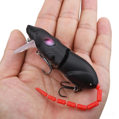 15.5CM Artificial Mouse Fishing Lure - Floating Swimbait for Pike, Bass & Rat - Plastic Minnow Tackle