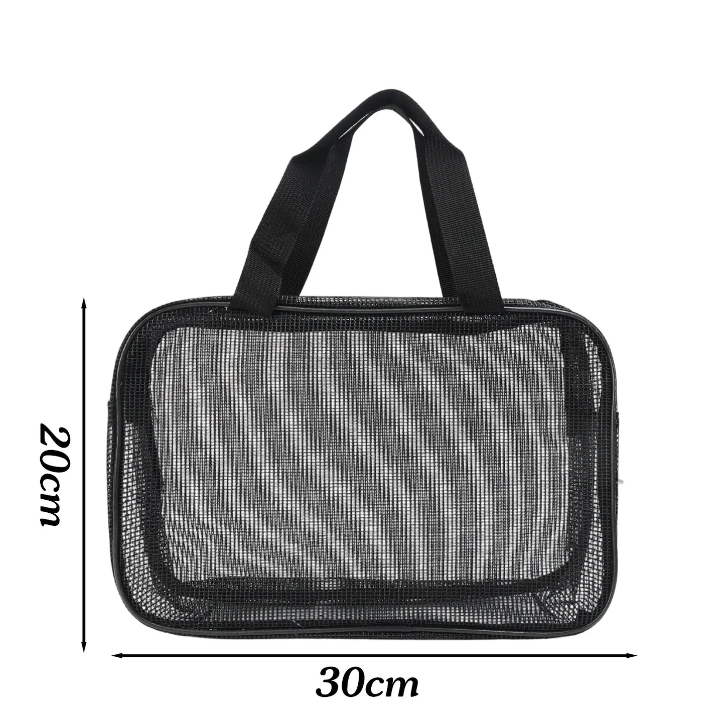 Large Capacity Mesh Toiletry Organizer - Travel Bathroom Storage Bag