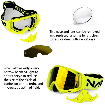 NAFEIB Windproof Impact-Resistant Motorcycle Goggles – MTB, ATV & Off-Road Eyewear
