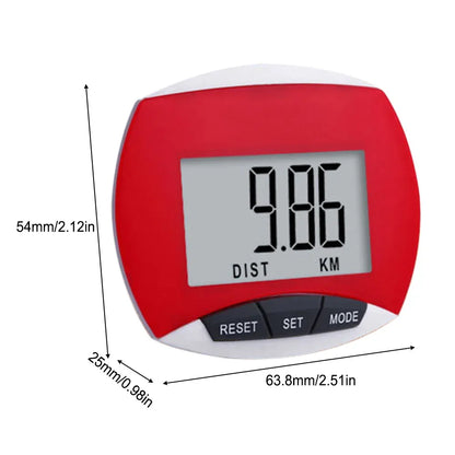 LCD Clip-On Pedometer - Accurate Step Counter with Distance & Calorie Tracking