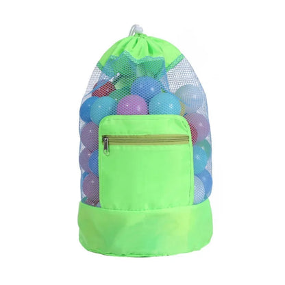 Foldable Mesh Beach Bag - Portable Waterproof Swimming Toy Storage Basket for Children