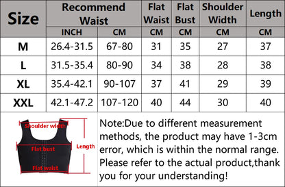 Men's Compression Vest - Nylon-Spandex Slimming Undershirt Tank Top for Chest & Torso Support