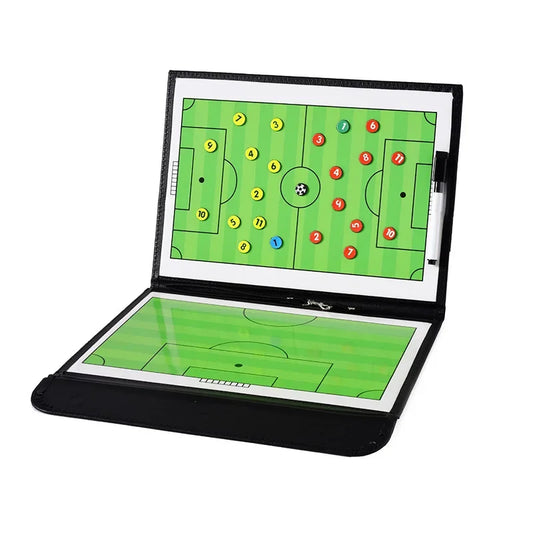 54cm Foldable Magnetic Football Tactic Board - Professional Soccer Coaching Tactical Clipboard with Chess Pieces