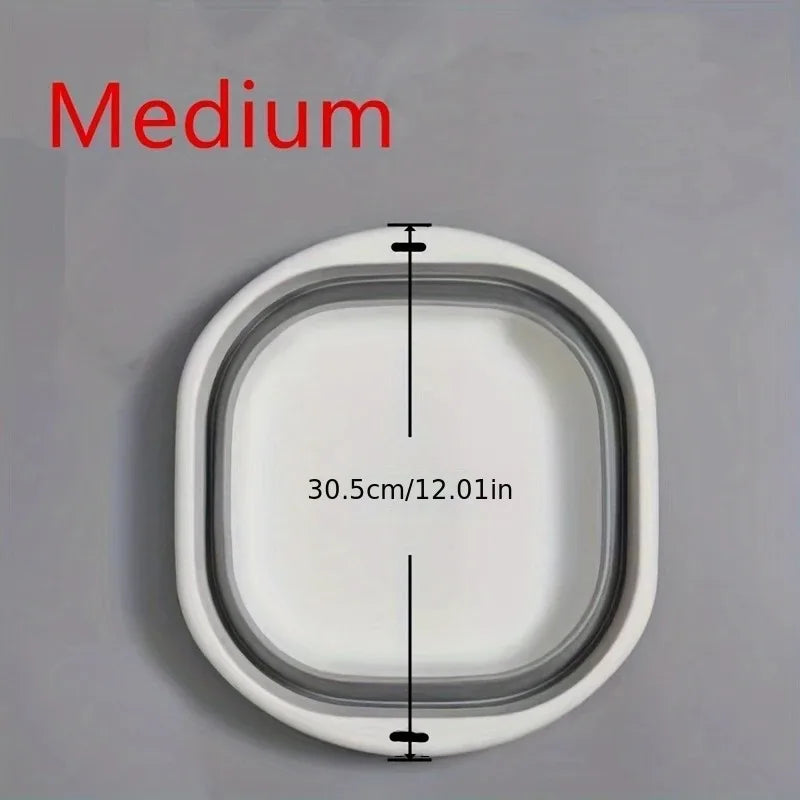 Space-Saving Collapsible Storage Baskets - 3 Pack Multi-Purpose Wash Tubs for Laundry, Camping, Fruits & Home Organization