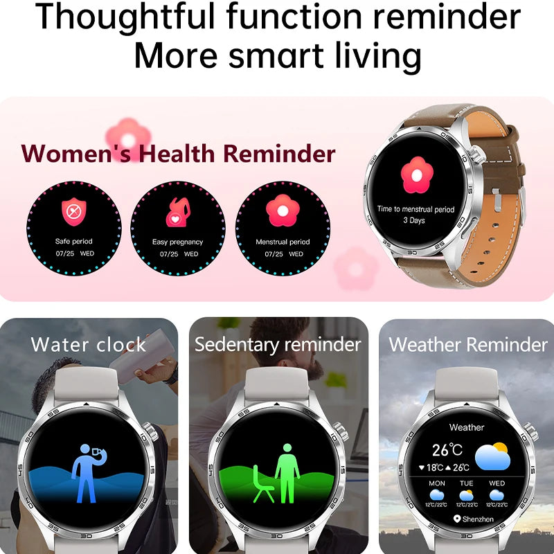 GT5 Pro Smart Watch - Men's 2024 AMOLED HD Smartwatch with Bluetooth Calling, GPS, NFC, Heart Rate Monitor & Compass