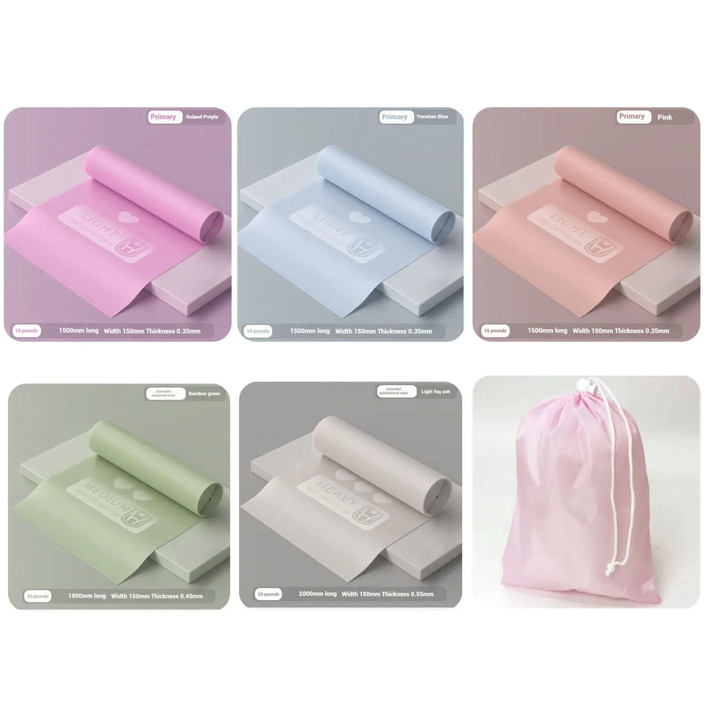 WOSWEIR Yoga Stretching Resistance Strap - Home Fitness & Latin Dance Stretch Band for Beginners