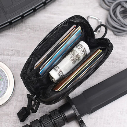 Tactical Waterproof EDC Pouch - Multi-Purpose Waist Bag with Card Slots, Zippers & Travel Kit Features
