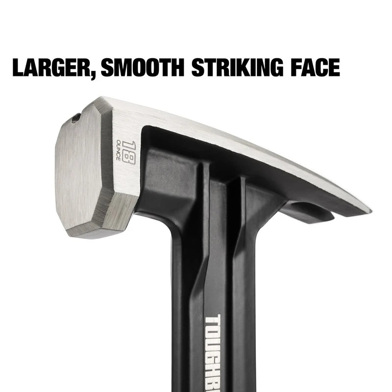 Professional Steel Rip Hammer with Magnetic Nail Starter - Smooth Face Multi-Function Hand Tool (16 oz / 18 oz)