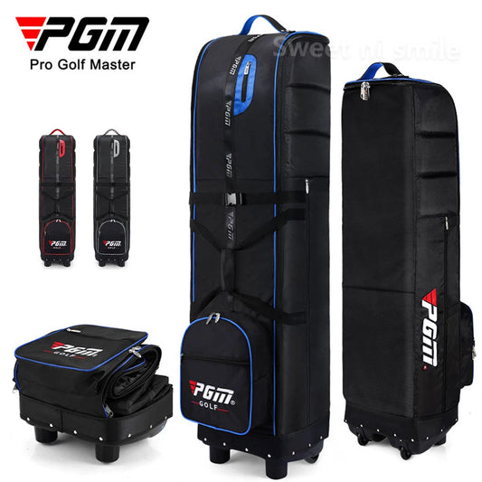 Golf Travel Bag with Wheels - Foldable Airline Golf Club Cover with Padded Straps for Air Travel