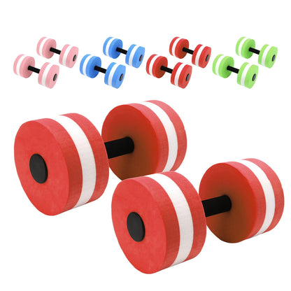 2pcs EVA Water Floating Dumbbells - 15cm x 27cm Foam Aquatic Fitness Weights for Pool Aerobics & Water Exercise