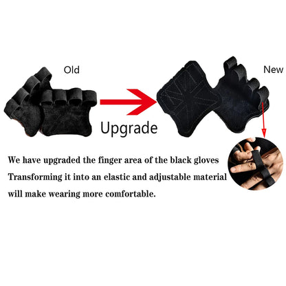 Premium Leather Weight Lifting Gloves - Palm Protection for Men & Women - Fitness Training Grips for Weightlifting, Pull-Ups & Gymnastics