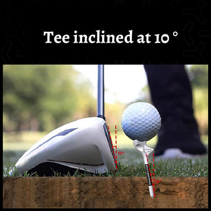 Premium Golf Tees - 10° Diagonal Rhombic Design with Speed Enhancement Technology (Includes Gift Box)