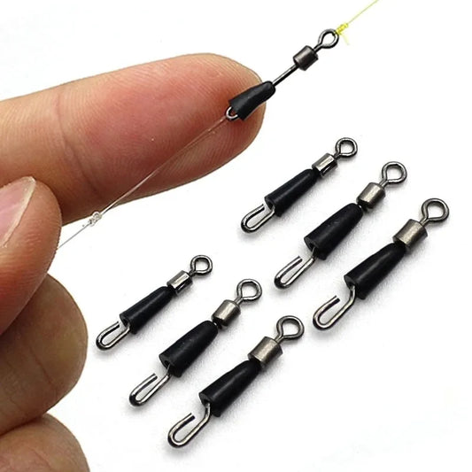 Quick-Change Fishing Line Connector with Ball Bearing Swivels - 30/50 Pack