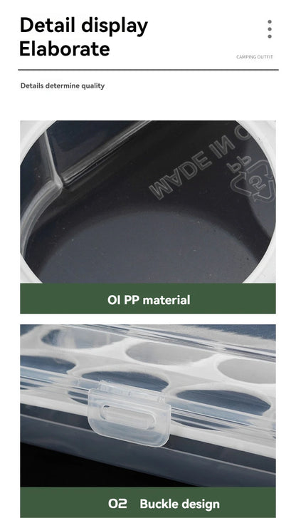 Portable Camping Egg Storage Container - Shockproof Outdoor Egg Carrier Box with Shatterproof Protection for Travel and Home