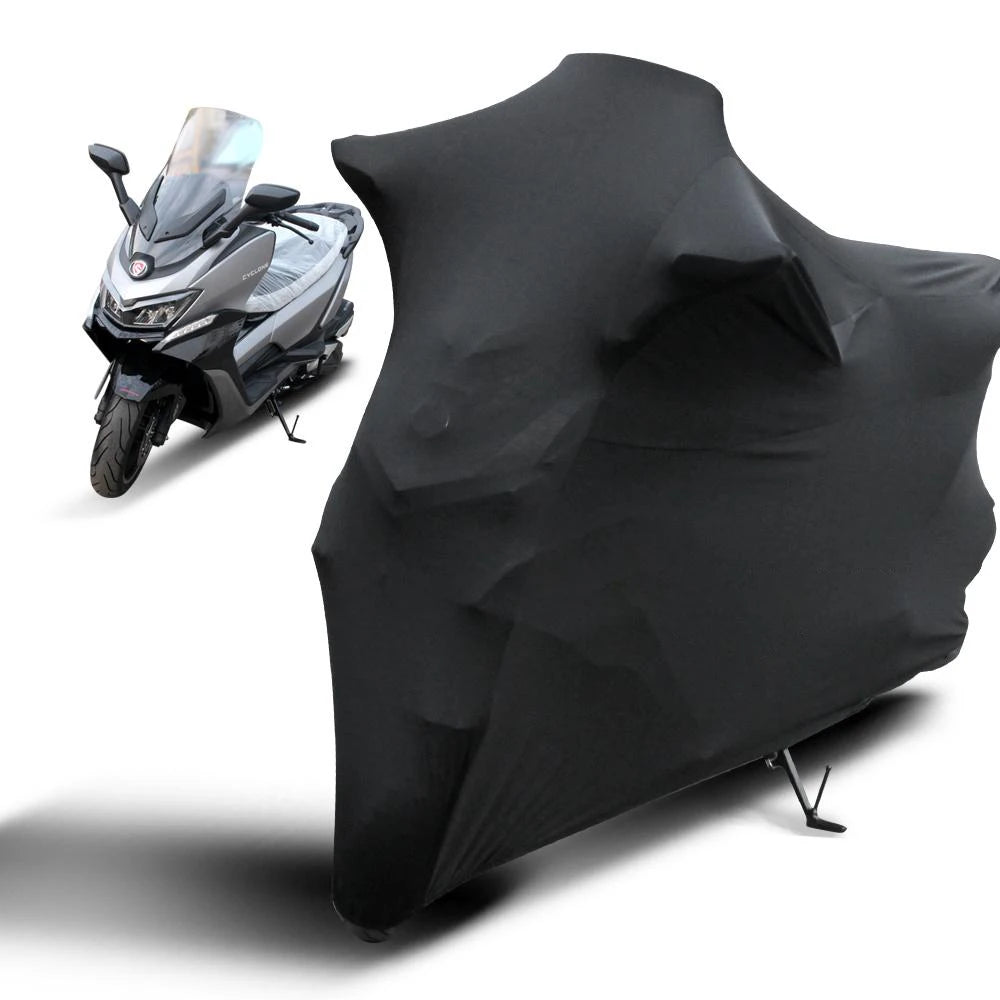 Universal Motorcycle Cover - Elastic Fabric with UV Protection for Indoor & Outdoor Use (M-4XL Sizes)