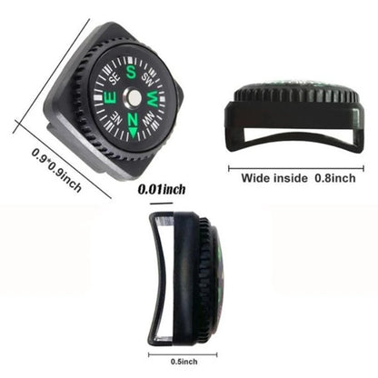 Mini Wristband Compass Set - 10 Pack Portable Detachable Navigation Tool for Outdoor Camping Hiking Travel Emergency Survival