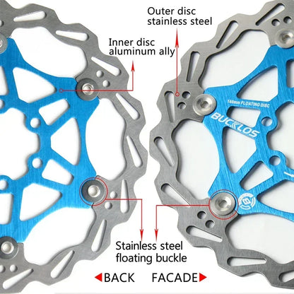 Floating Disc Brake Rotor - 160mm/180mm/203mm MTB & Road Bike - Ultralight Heat Dissipation Design