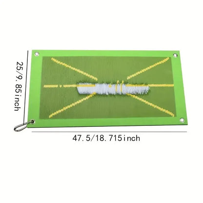 Golf Hitting Mat for Indoor and Outdoor Training – Practice Mat with 4 Floor Nails + 1 Hook
